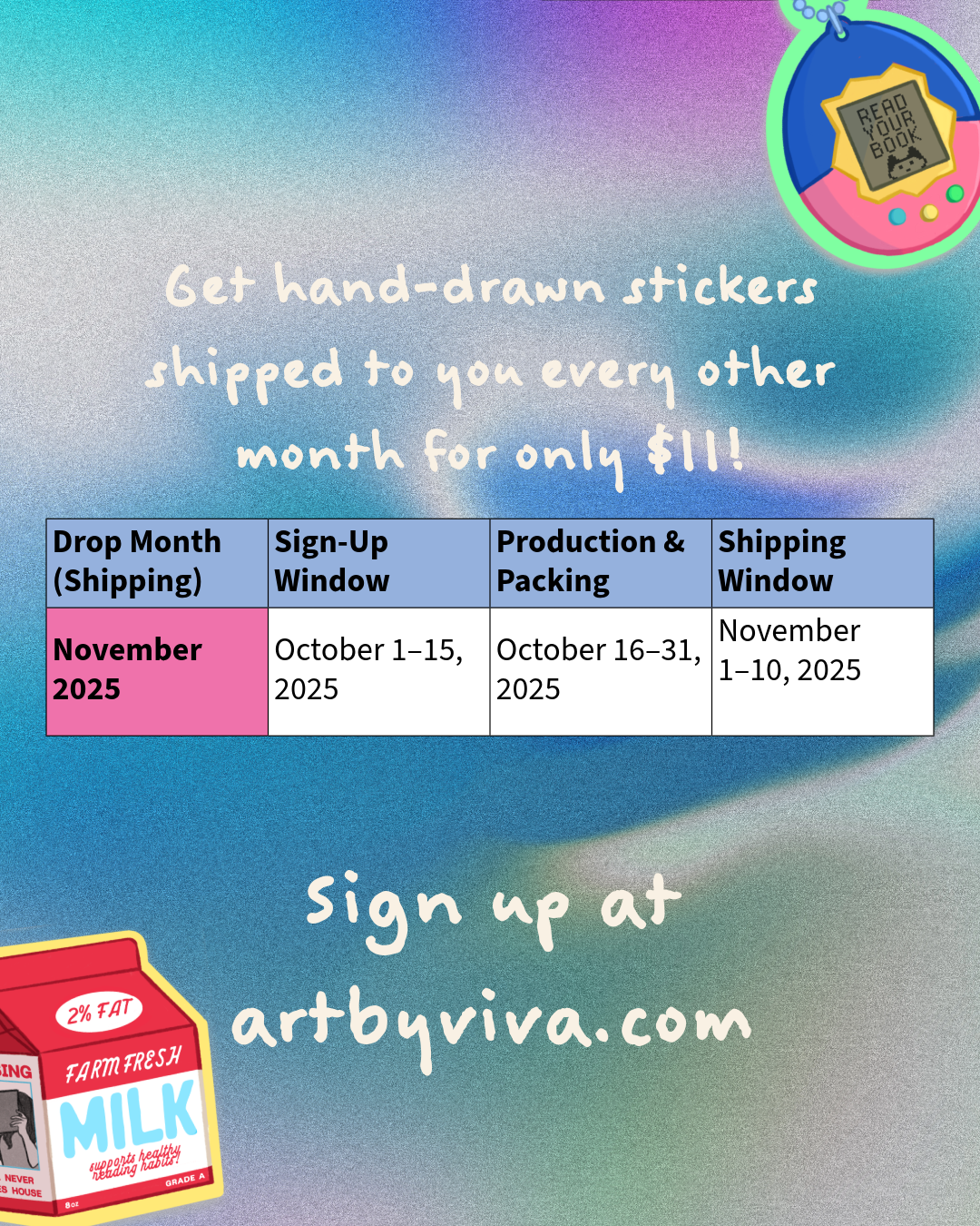 Bi-Monthly Sticker Club