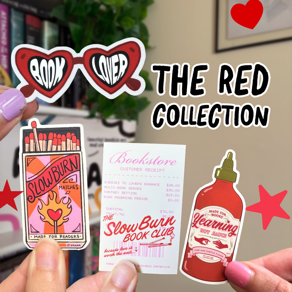 The Red Collection Bookish Kindle Sticker Pack