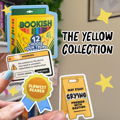 The Yellow Collection Bookish Kindle Sticker Pack
