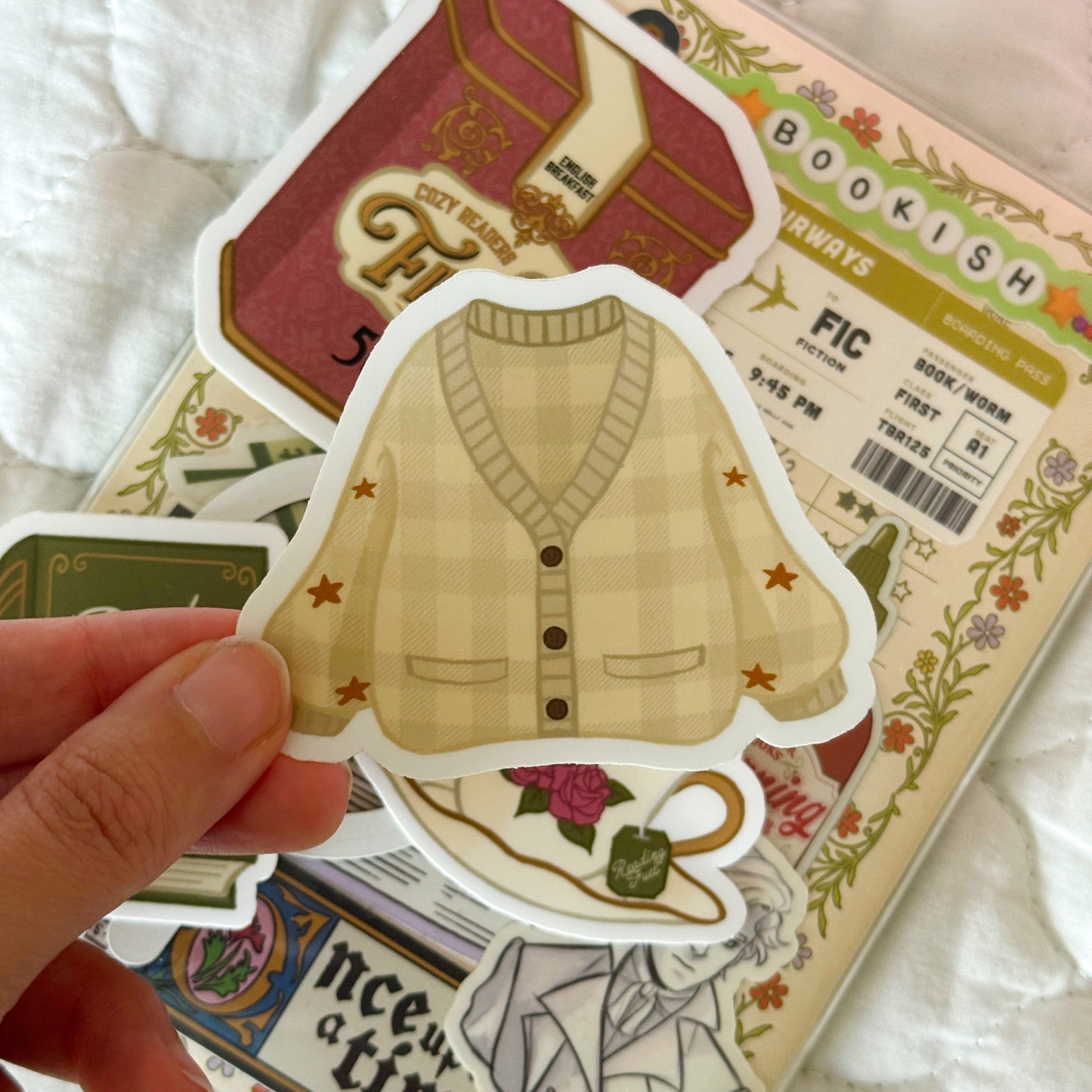 Cozy Sweater Bookish Sticker