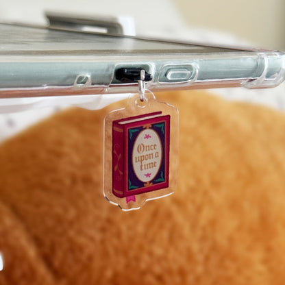 Once Upon a Time Book Kindle Charm, Kobo Charm & USB-C Plug for Book Lovers, Kindle Accessory