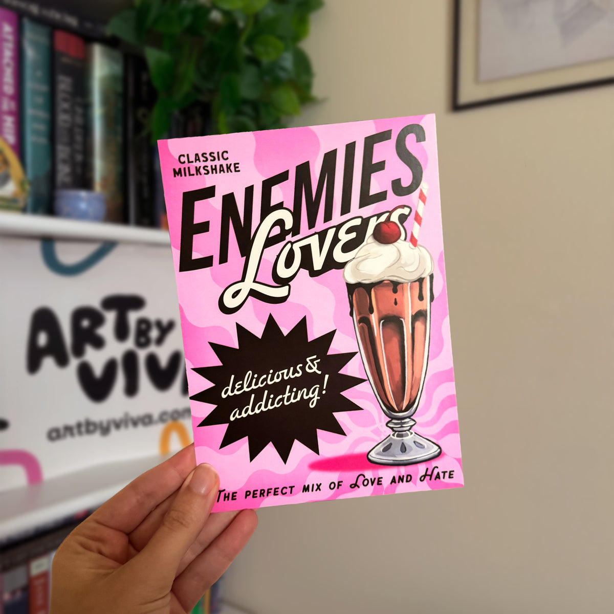 Enemies to Lovers Vintage Bookish Poster 5x7 Print