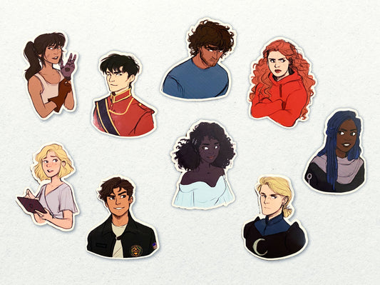 The Lunar Chronicles Character Stickers