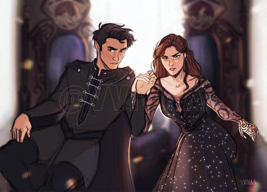 A Court of Thorns and Roses - Officially Licensed 5x7 Print | ACOTAR Merch, Feyre and Rhysand, SJM Merch