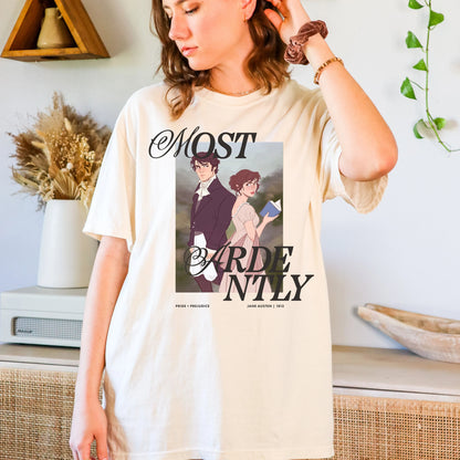 Pride and Prejudice - COMFORT COLORS Graphic Tee | Elizabeth Bennet & Mr. Darcy, Jane Austen,  Bookish Merch