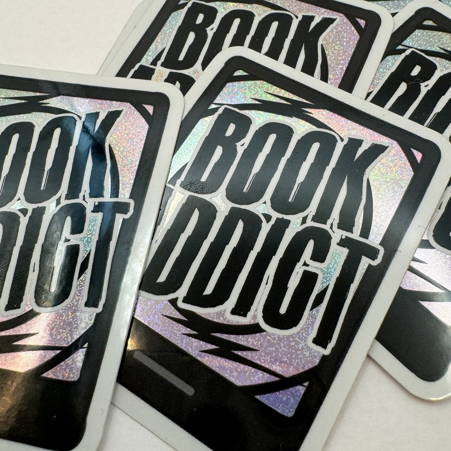 Book Addict - Glossy, Glitter, Kindle Sticker | Gifts for readers and book lovers, Cute book stickers for kindle