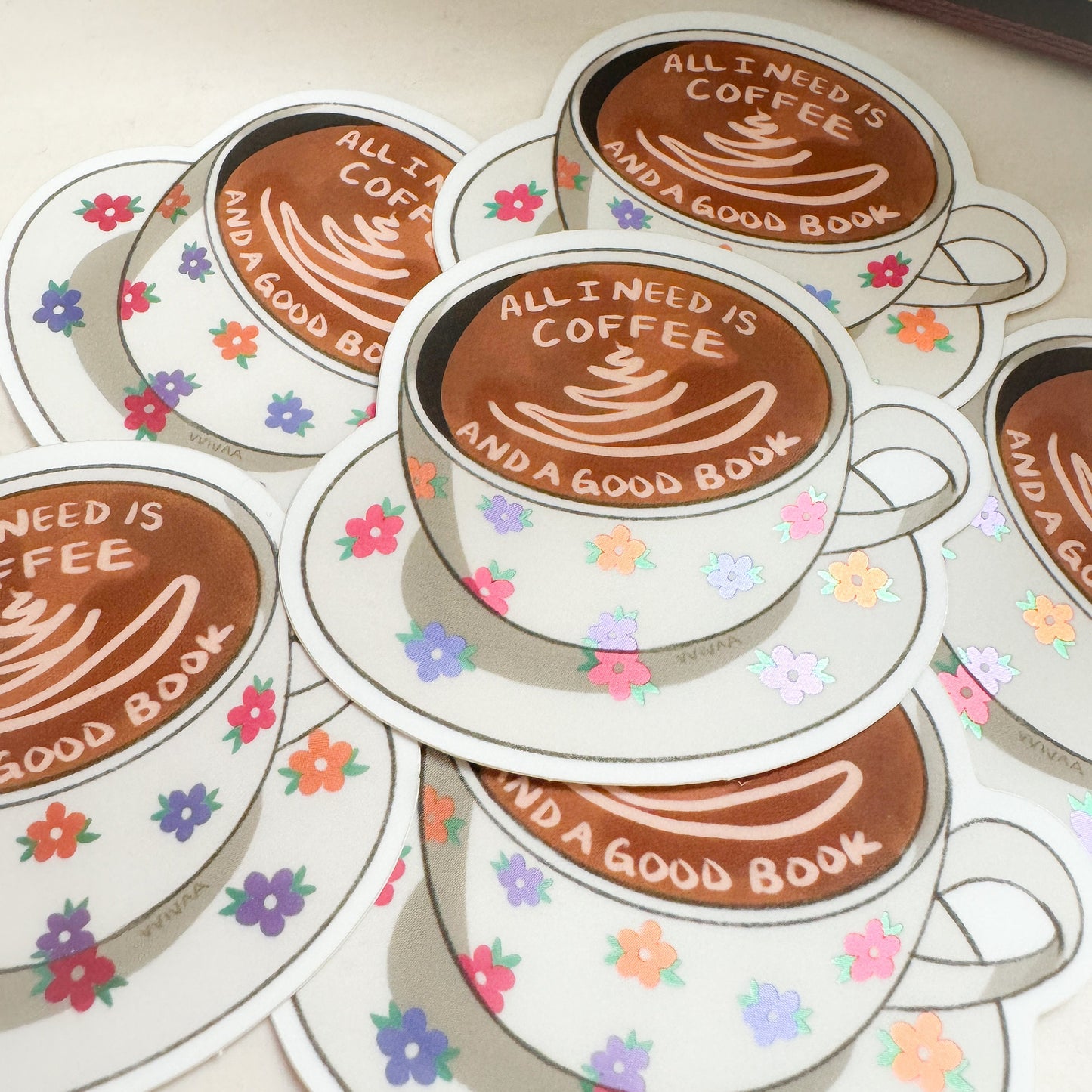 Coffee and Books Sticker Matte Kindle Bookish Sticker