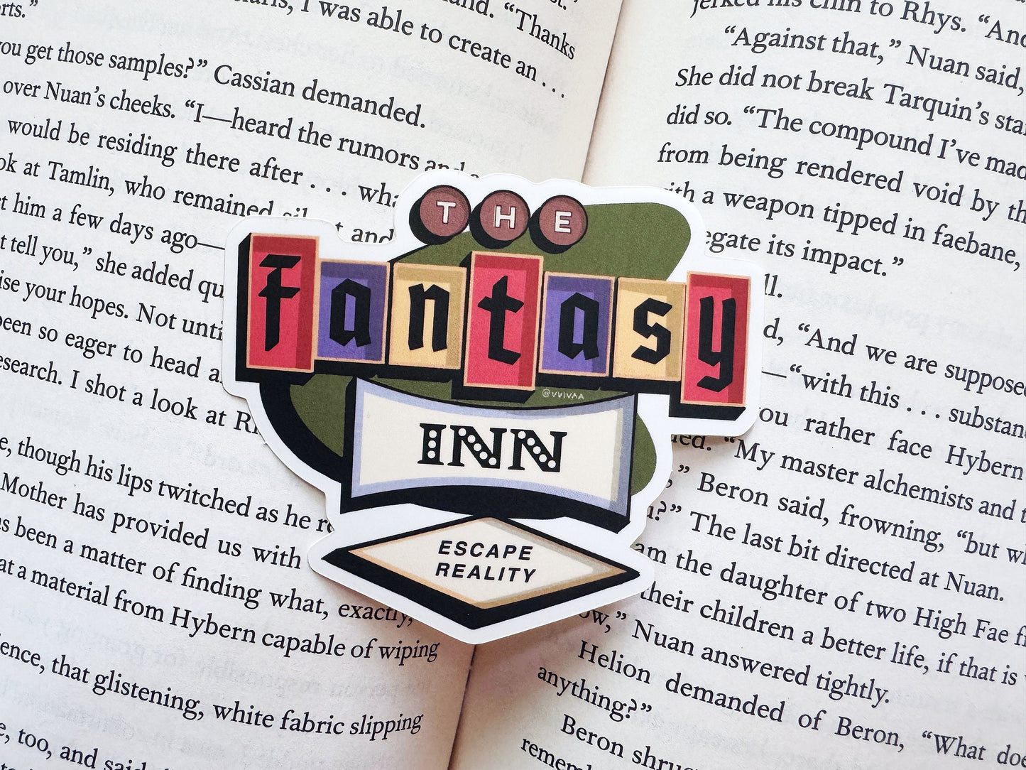 The Fantasy Inn Bookish Motel Matte Kindle Sticker