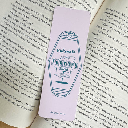 The Fantasy Inn Bookmark - Book Genre Retro Signs Collection | Bookish Motel Bookmarks