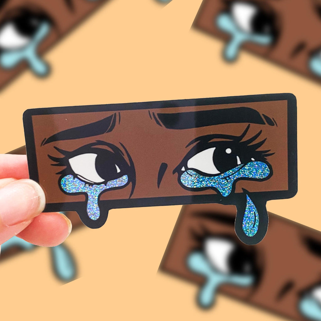 Fangirl Tears  Glossy, Glitter Kindle Sticker
