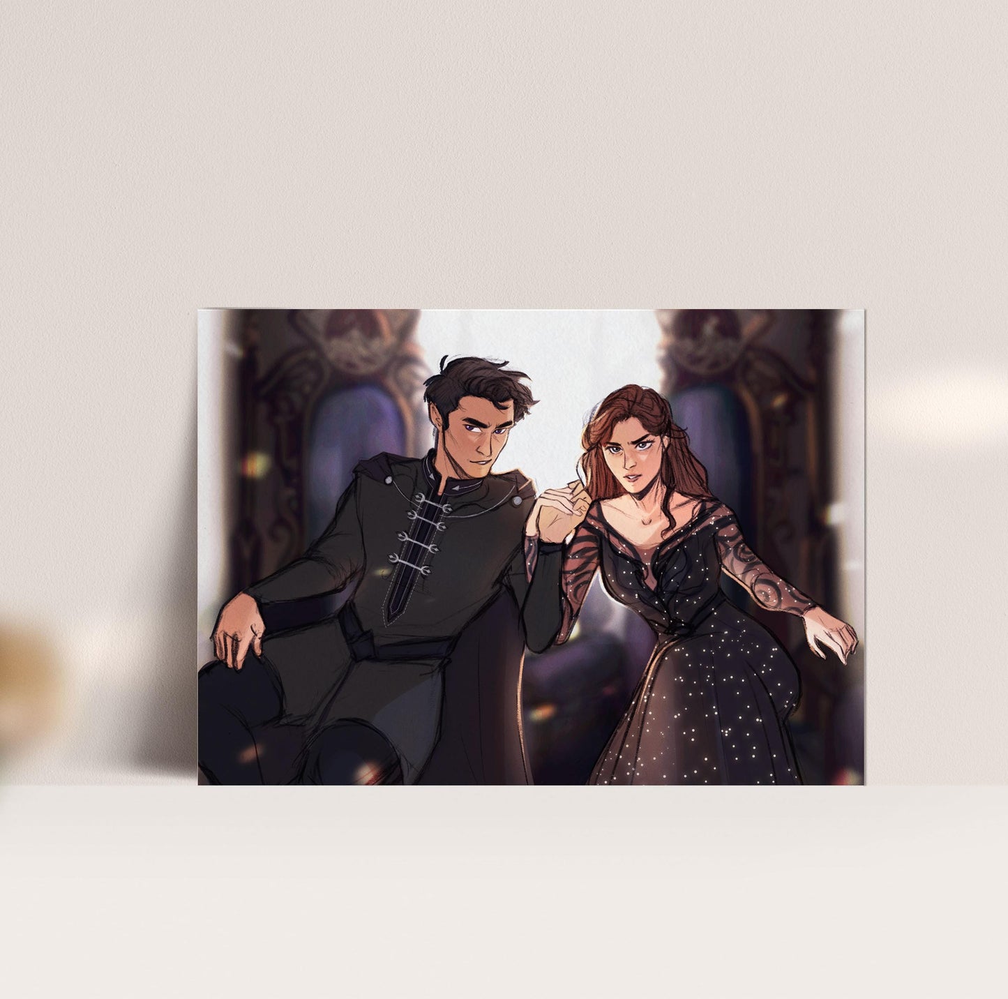 A Court of Thorns and Roses - Officially Licensed 5x7 Print | ACOTAR Merch, Feyre and Rhysand, SJM Merch