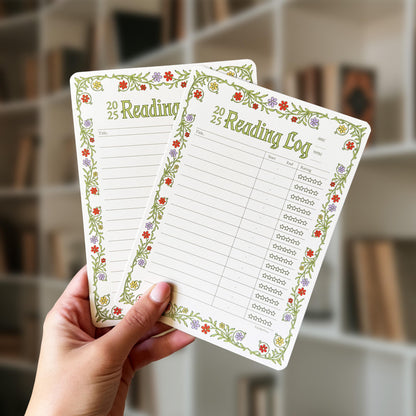 2025 Reading Log Kindle Insert -  Kindle Paperwhite 11th Gen Insert Book Tracker - Front and Back