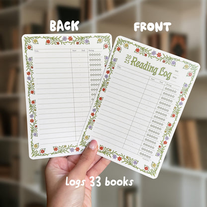 2025 Reading Log Kindle Insert -  Kindle Paperwhite 11th Gen Insert Book Tracker - Front and Back