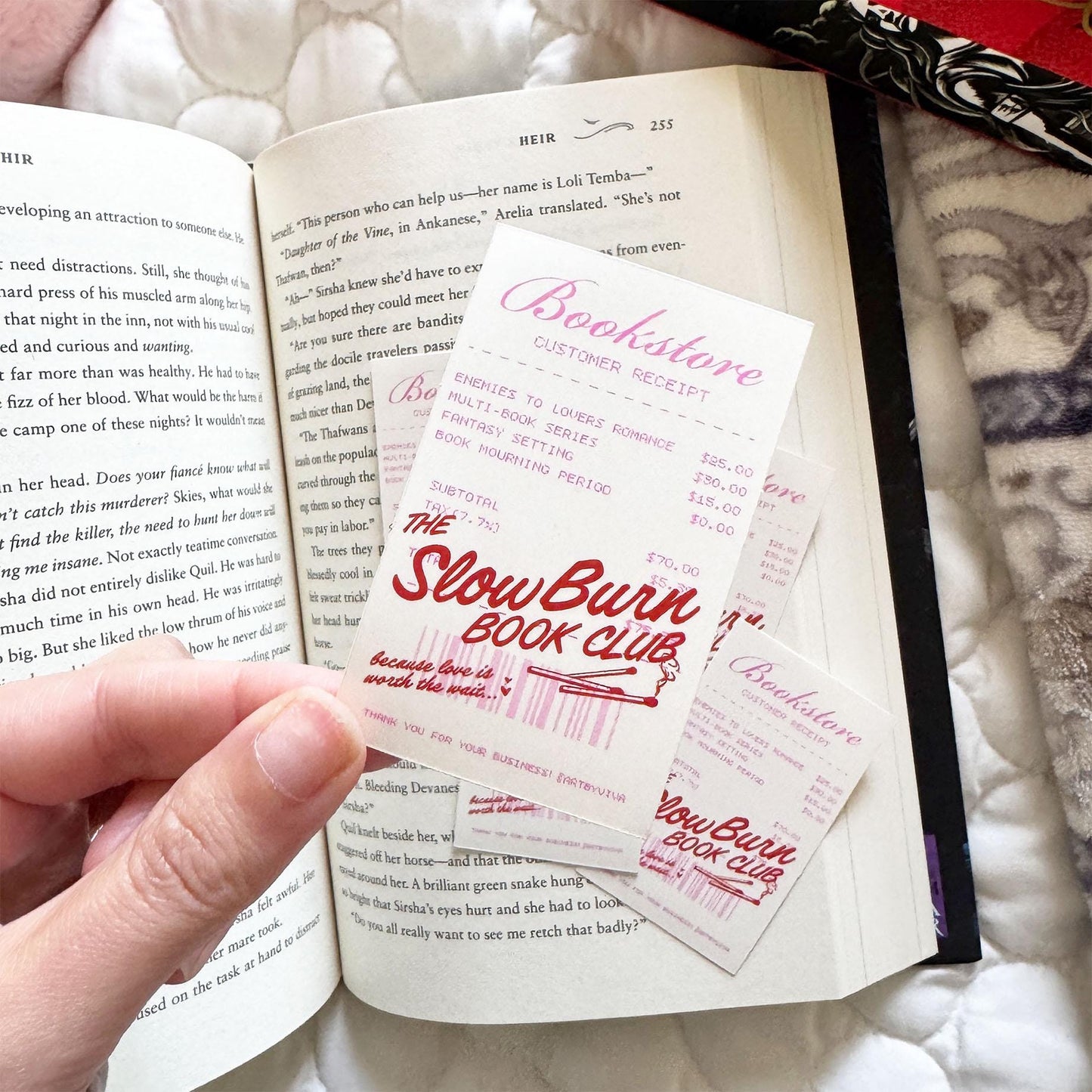 Slow Burn Book Club Customer Receipt Bookish Stickers