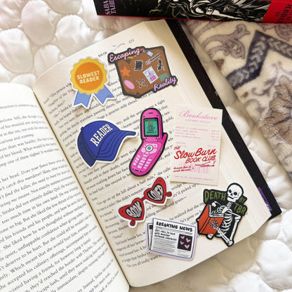 Slow Burn Book Club Customer Receipt Bookish Stickers
