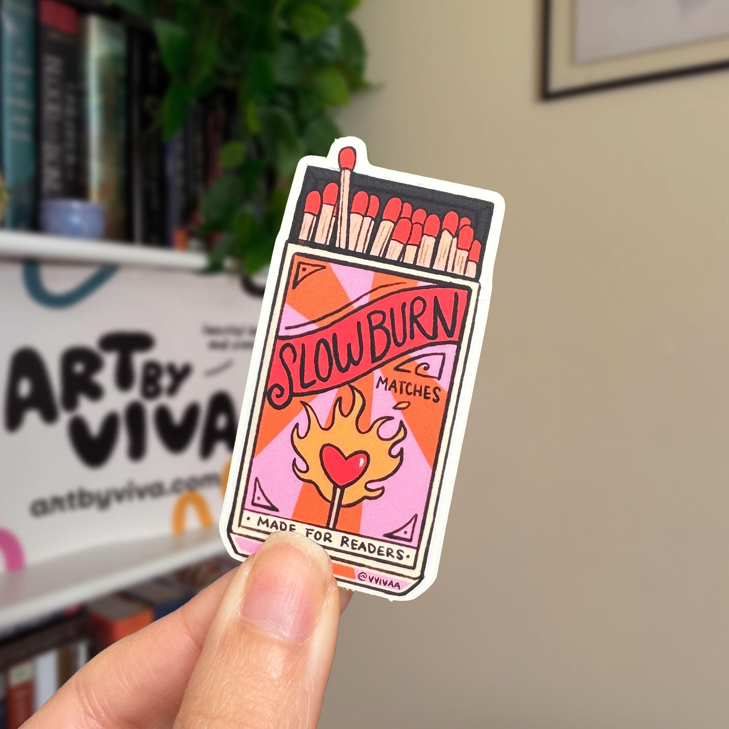 Slow Burn Matches Bookish Tropes Bookish Kindle Sticker