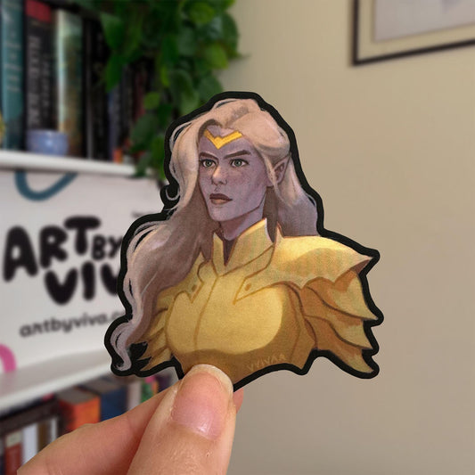 Aelin Galathynius Officially Licensed  Throne of Glass Matte Mirror Sticker