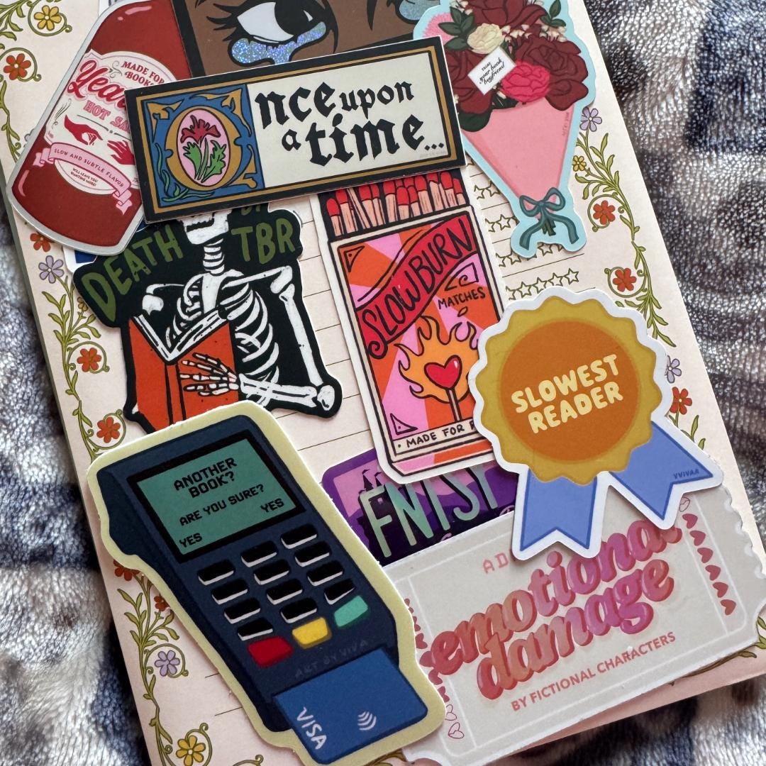 Another Book? Are You Sure? Bookish Kindle Sticker - Matte Book Sticker, Funny Laptop Sticker for Readers & Book Lovers