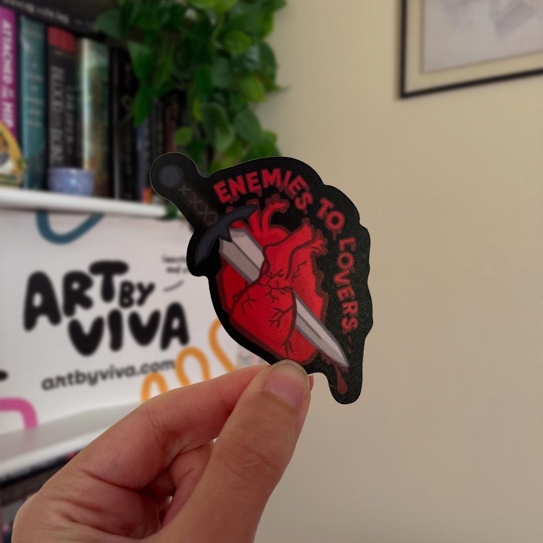 Enemies to Lovers Bookish Kindle Sticker
