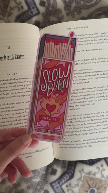 Slow Burn Matches Soft Matte Die-Cut Bookmark