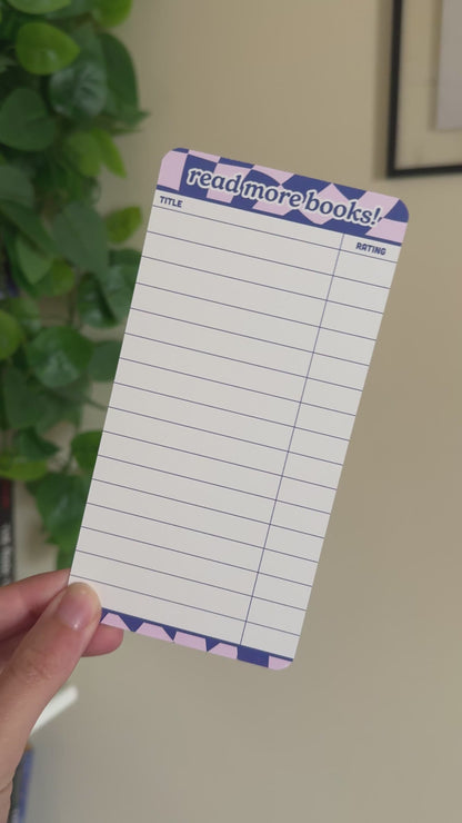 Double Sided Book Tracker Bookmark